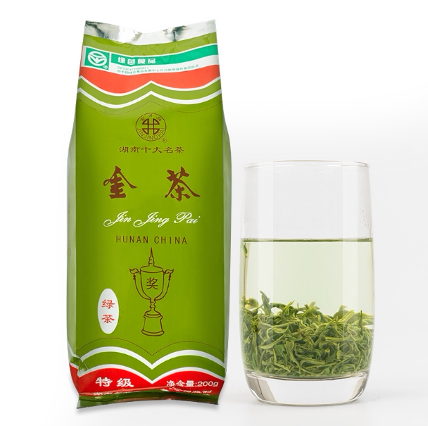 金井特级绿茶200g2包春茶浓香香型袋装湖南特色产区绿茶