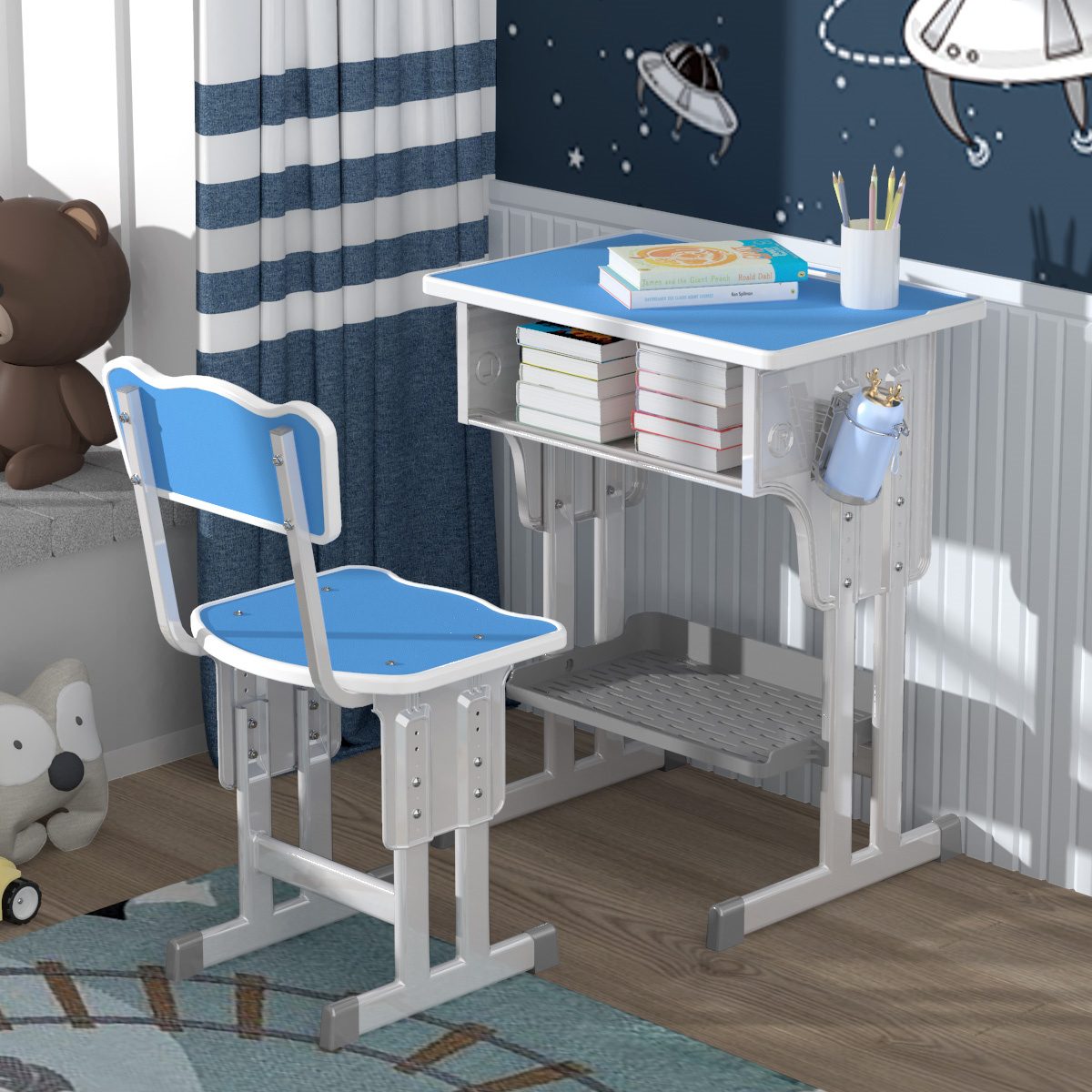 中小学生课桌椅学习桌椅组合套装写字字书桌子培训课桌椅