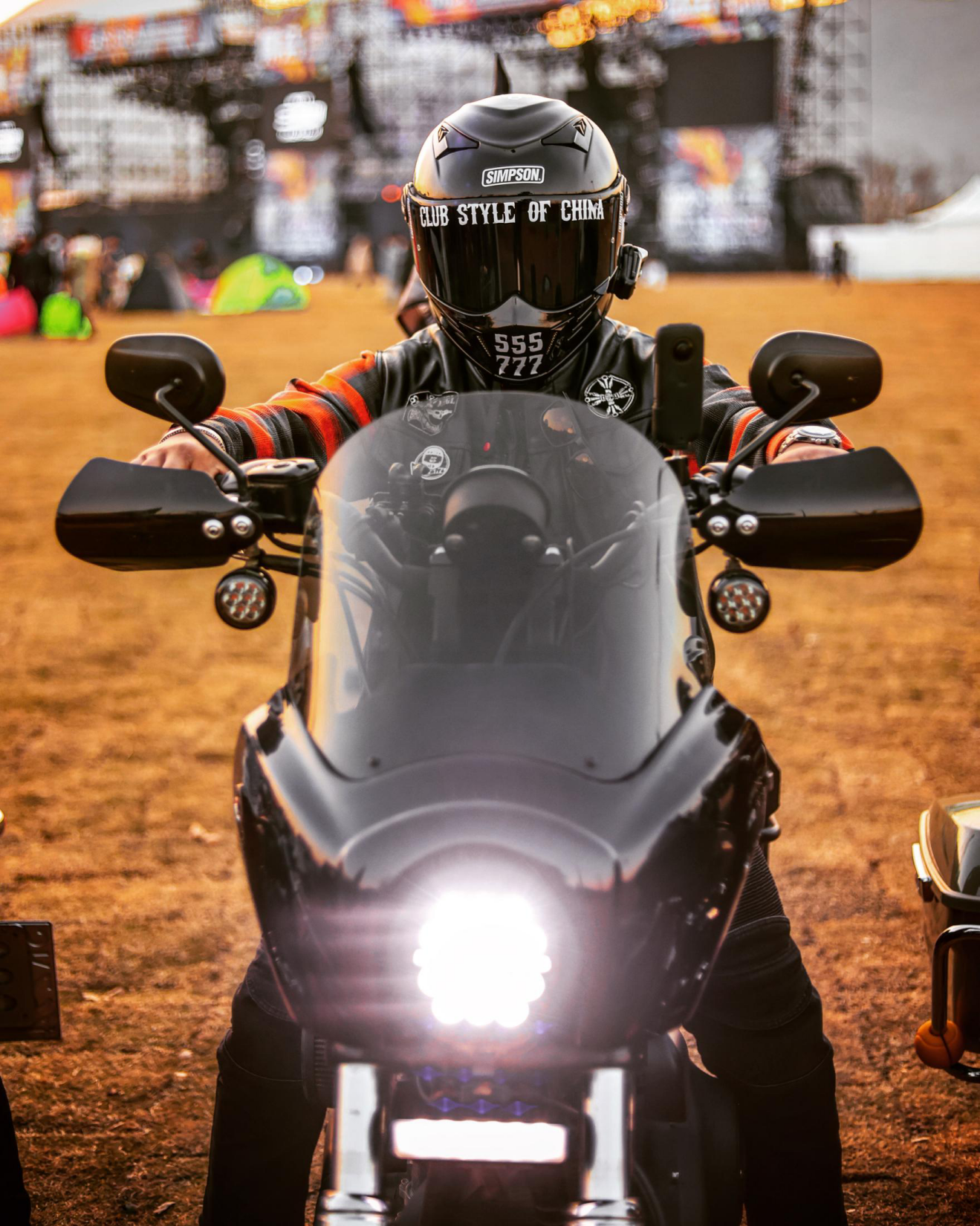 现货哈雷街霸改装ds风格猪头头罩风挡路威其他摩托车用品