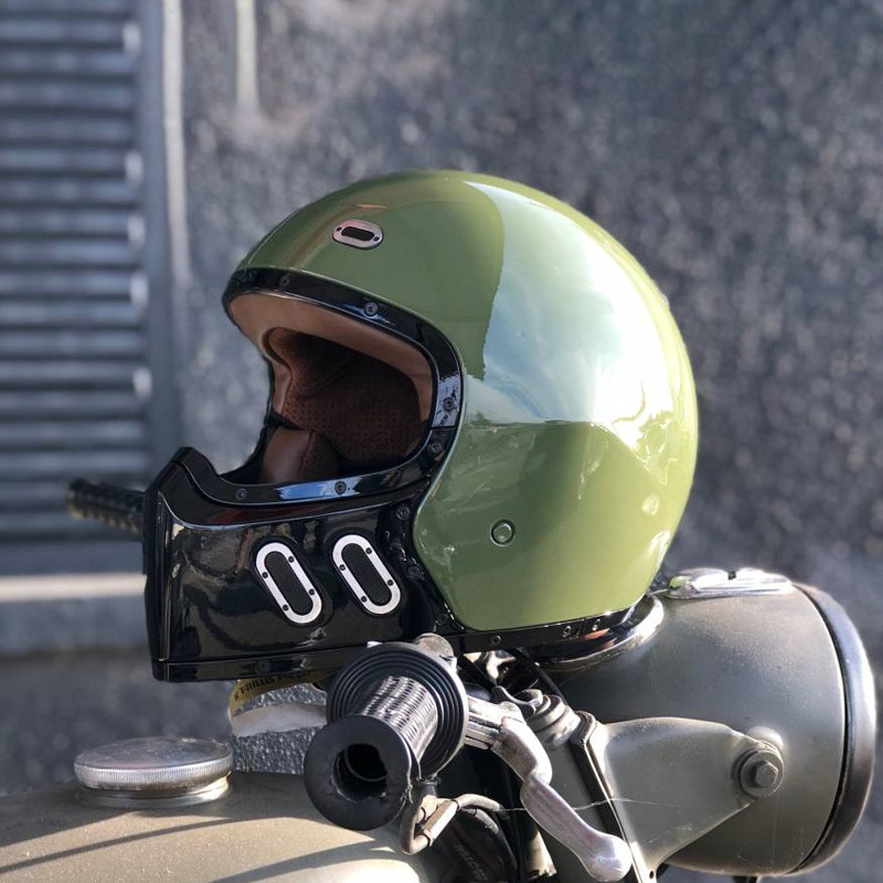 浙江总代法国qwart瓦特碳纤维复古全盔超轻凯旋摩托车头盔