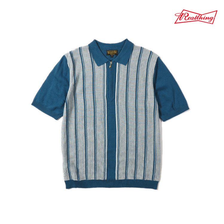 REALTHING 50S ZIP KNIT POLO SHIRT 复古针织POLO衫