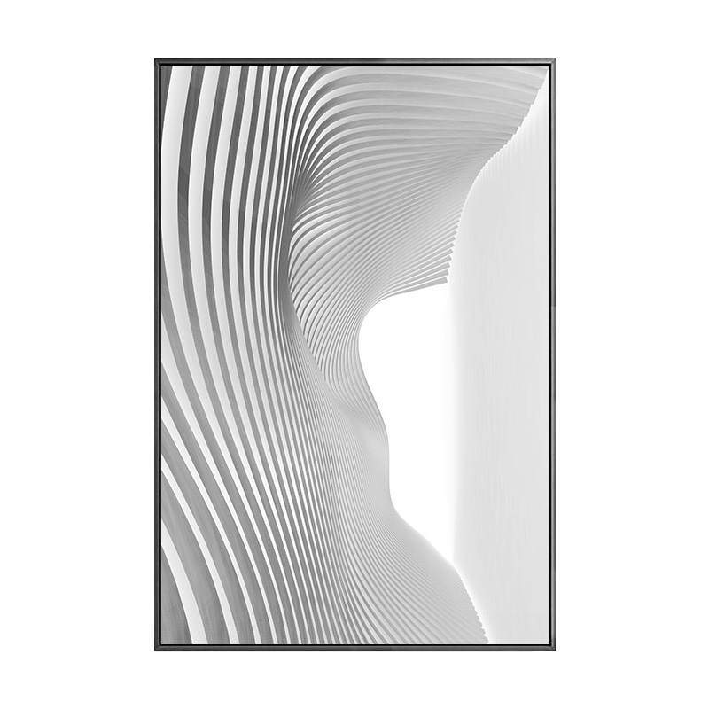 玄关装饰画极简黑白抽象画民餐厅壁画创意现代简约现代装饰画