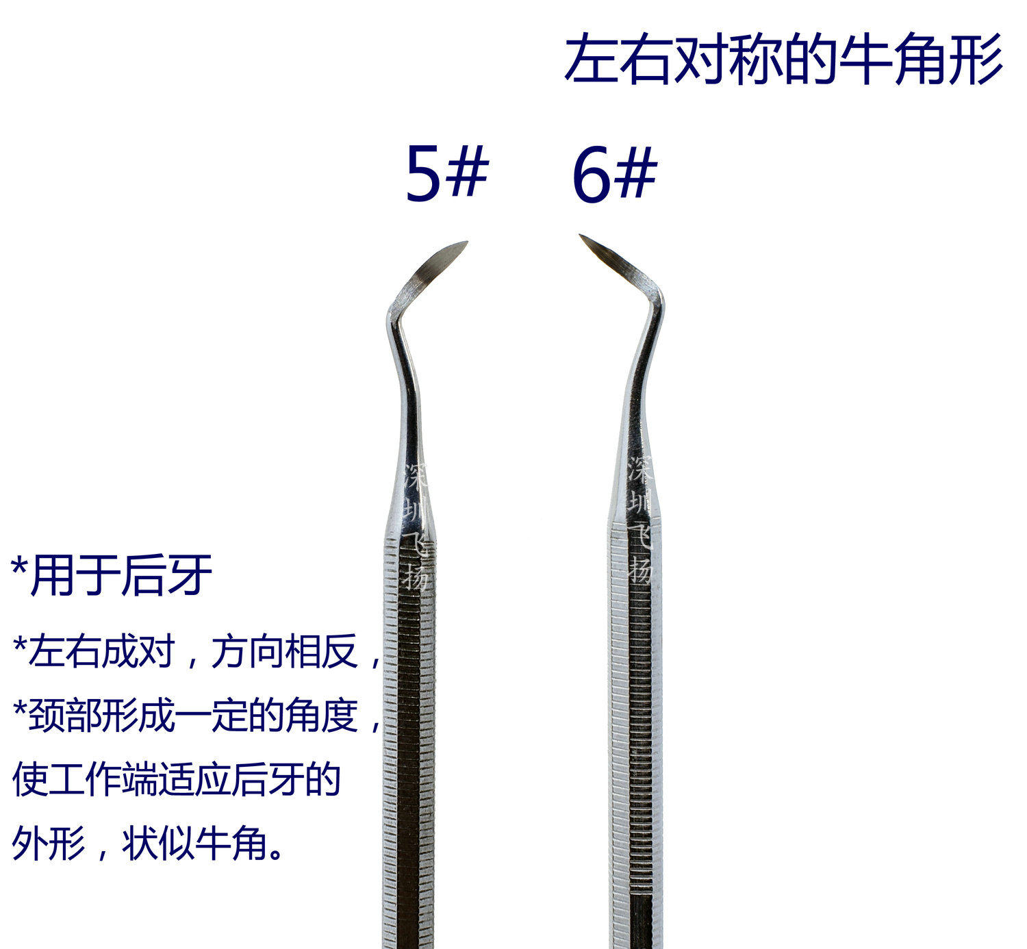 牙科口腔龈上洁治器牛角形镰刀形去牙结石牙垢执业医师考试用具