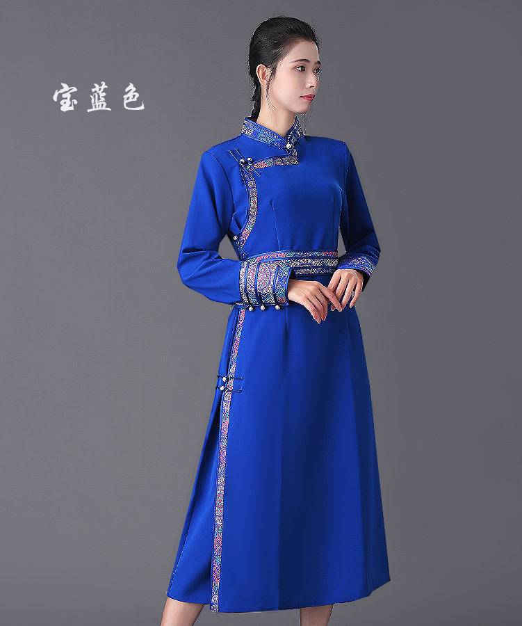 蒙古袍女士日常装生活装改良蒙古服装女现代民族风工作服演出服饰
