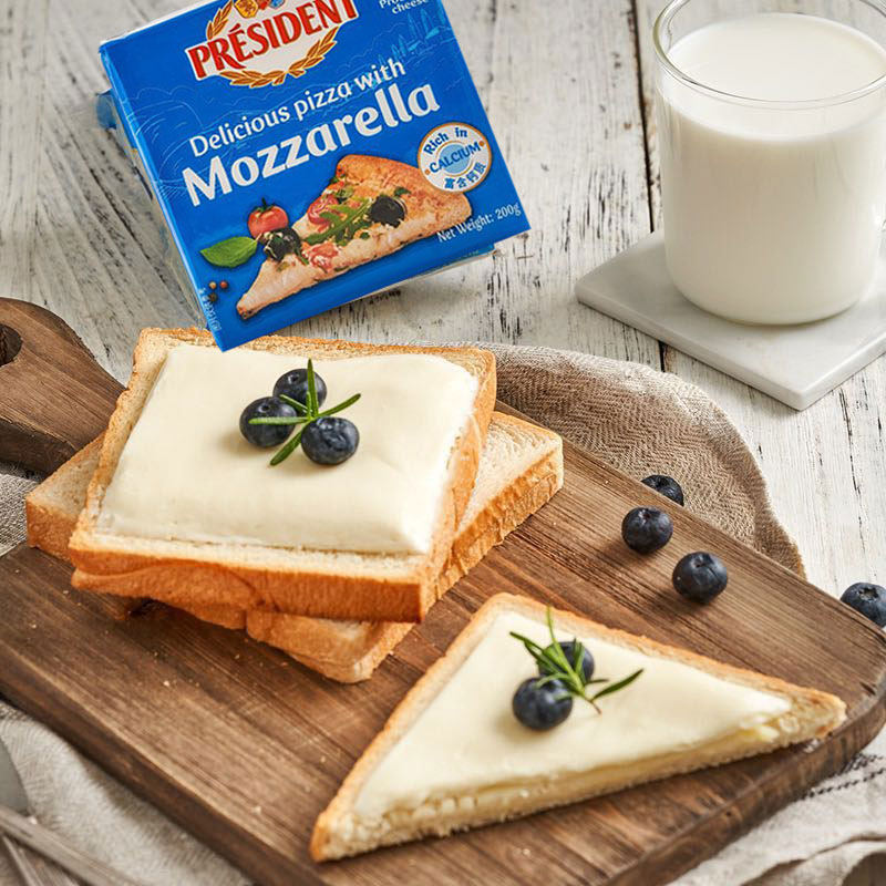总统马苏里拉奶酪芝士片mozzarella法国进口芝士披萨芝士新