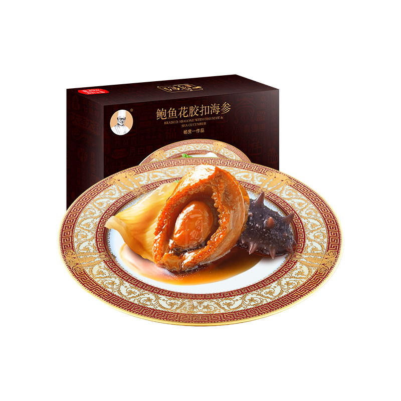 鲍鱼花胶扣海参 一哥鲍鱼即食海参鱼胶干鲍海鲜熟食非