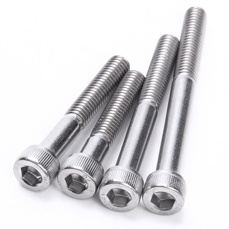 304不锈钢半牙圆柱头内六角螺丝栓din912/m6m8m10m12*65x75/85-95