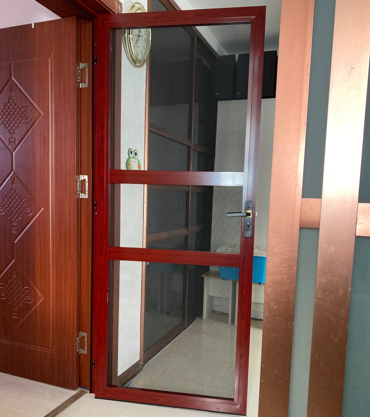 平开纱门纱窗入户带锁金刚砂大门双开定做蚊虫纱窗