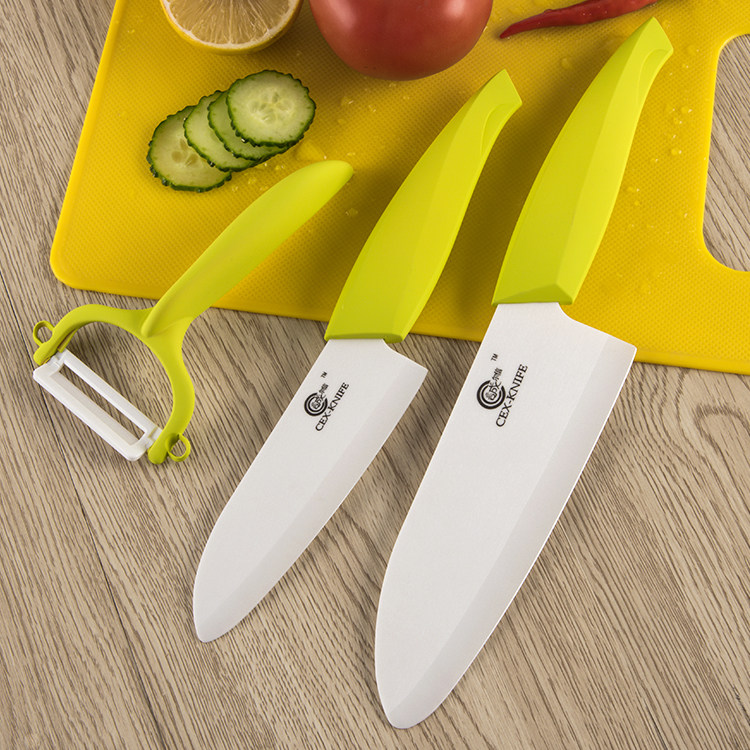 婴儿辅食工具水果刀ceramic knife7寸火候纳米陶瓷刀三件套装菜板