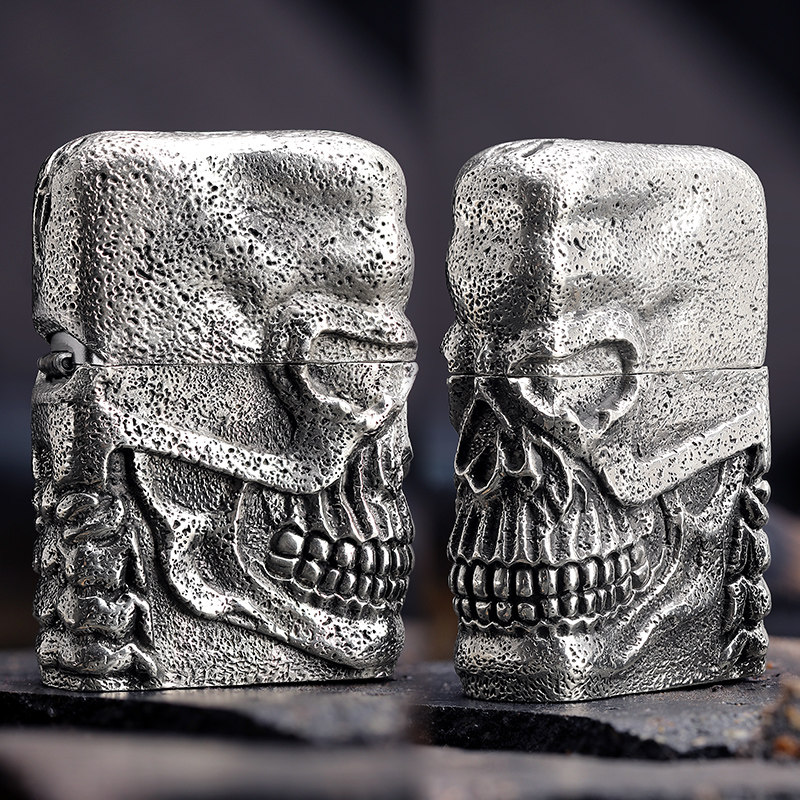 zippo打火机官方正版原装正品芝宝亡灵骷髅盔甲zippo