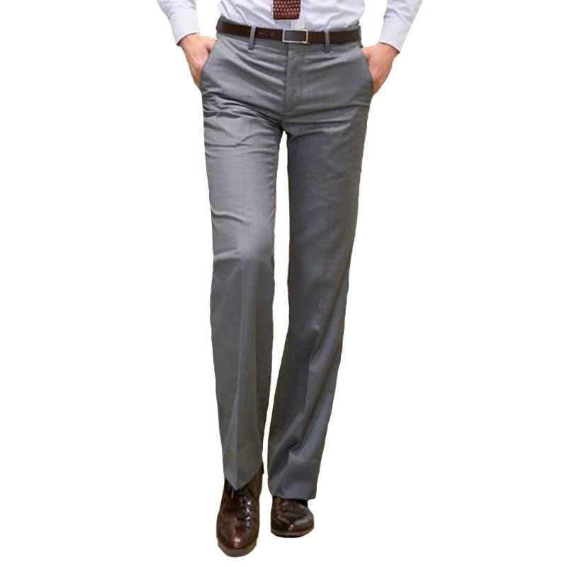 修身白色西裤男青年韩版筒裤商务时尚纯色百搭西裤