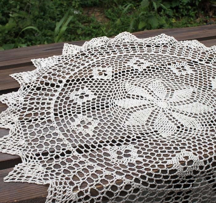 手钩手工勾花钩花镂空圆形桌布桌布