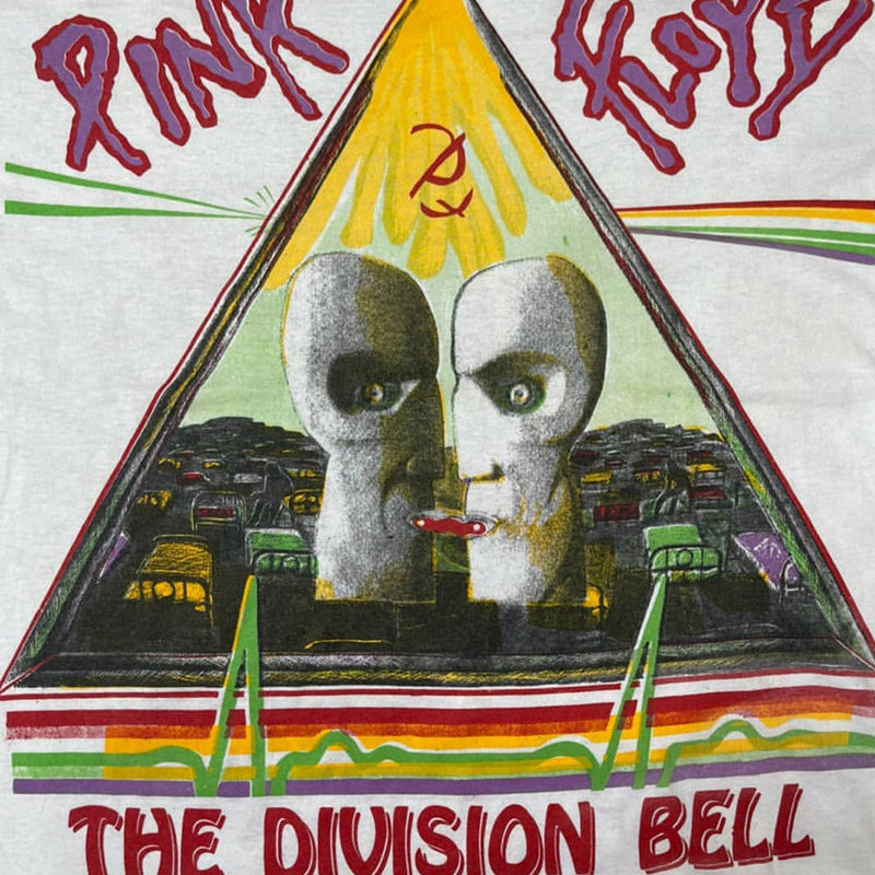 pinkfloyd平克弗洛伊德摇滚乐队vintage复古白鬼男女潮流t恤