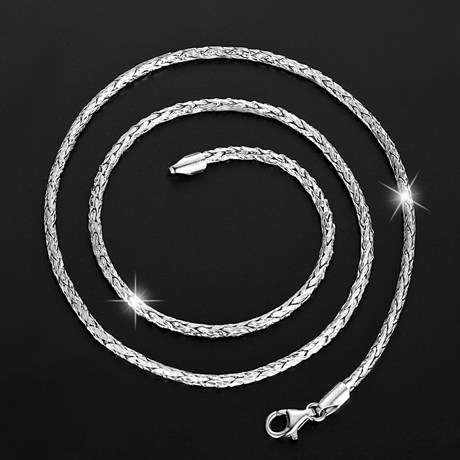 项链银蛇骨链男士细款白金装饰学生短款裸链项链