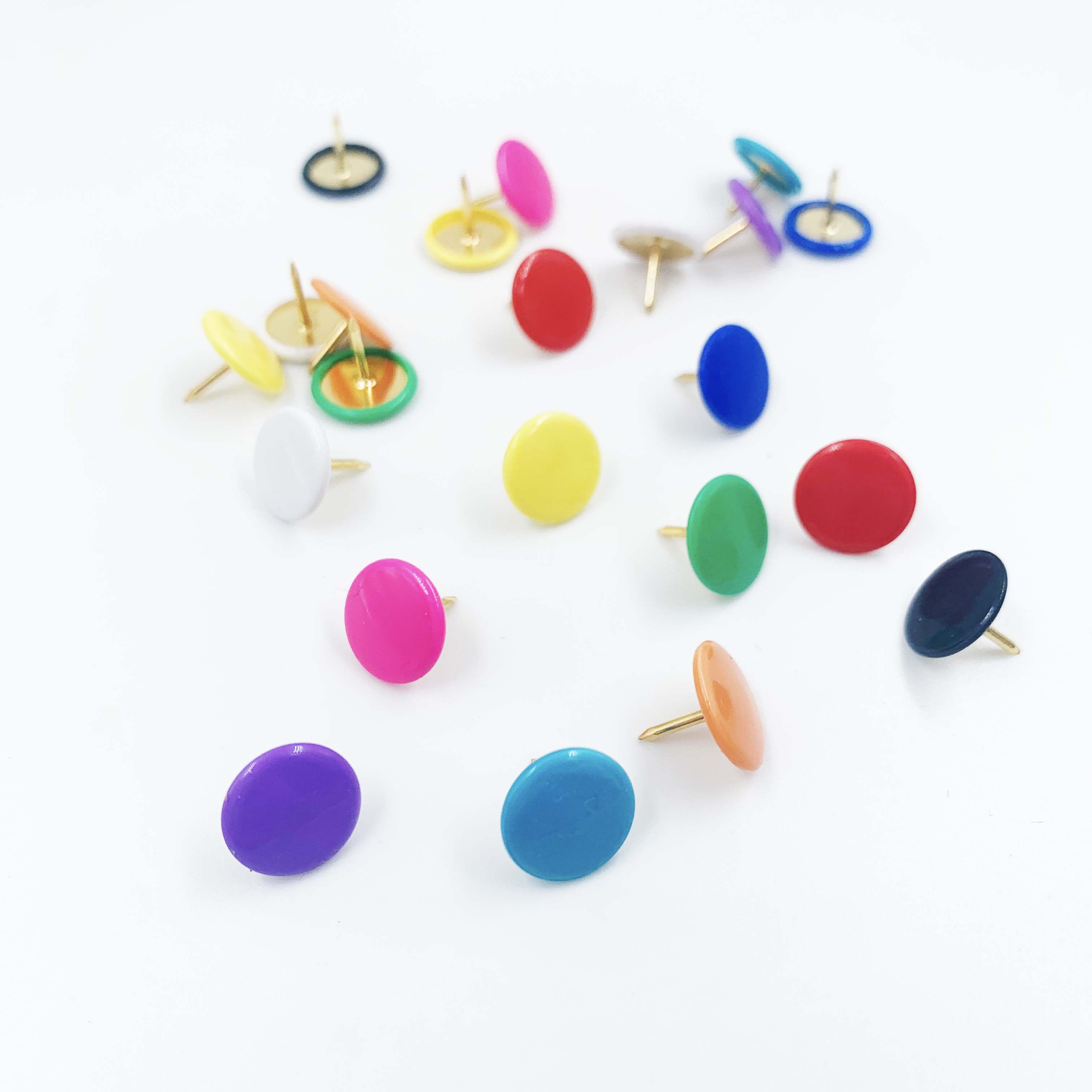 图钉10色套装糖果色彩色包塑平头创意按钉软木图钉