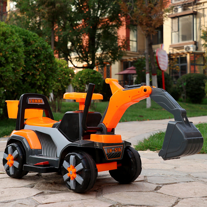 儿童挖掘机电动可坐人男孩玩具车挖土机可骑充电大型电动
