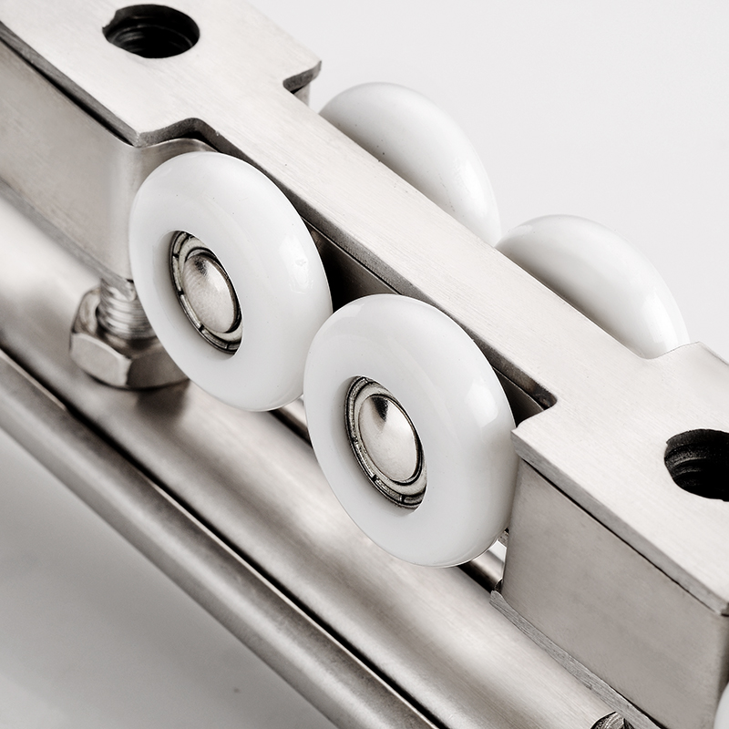 滑轮移门推拉门卫生间滑轨吊轮静音玻璃木门轨道吊滑