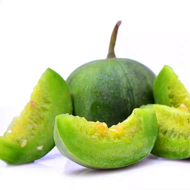 绿宝石甜瓜种子羊角蜜超正品薄皮春季四季蔬菜甜瓜