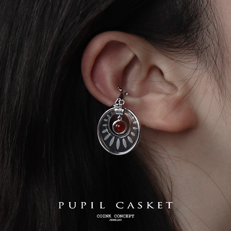 pupilcasket真理耳骨高级质感原创设计无耳洞黑耳夹