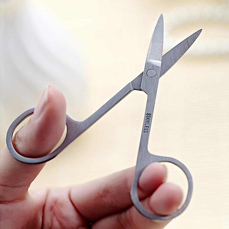 vantobest化妆剪刀不锈钢美容鼻毛圆尖头小剪单支新品化妆