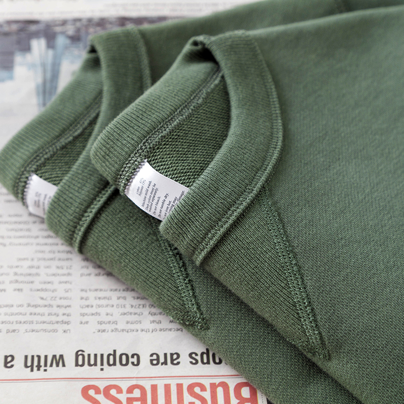 340g重磅 莫兰迪非饱和色圆领长袖卫衣春秋毛圈布纯色男女款上衣