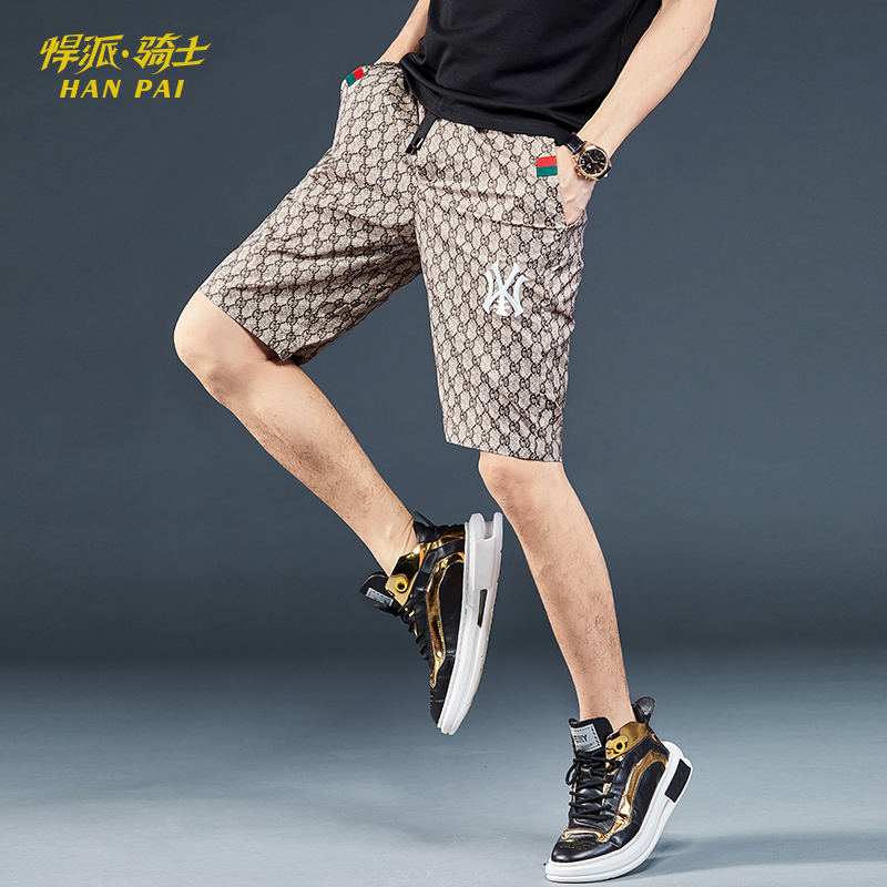 欧洲站夏季2022男装潮牌男士短裤五分休闲裤薄款七分裤男夏沙滩裤