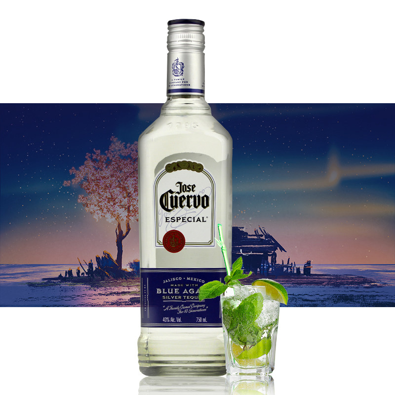 墨西哥豪帅银快活特醇龙舌兰/特基拉龙舌兰酒jose cuervo sil