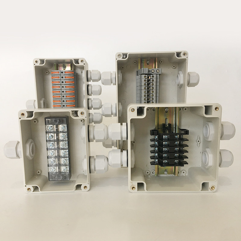 防水接线盒带耳开孔带端子接头户外地埋过线防暴雨室外监控分线盒