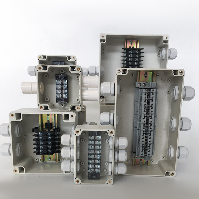 防水接线盒带耳开孔带端子接头户外地埋过线防暴雨室外监控分线盒