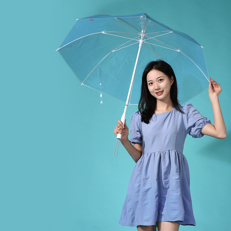 雨伞日本进口透明长柄网红空气晴雨两用女生伞