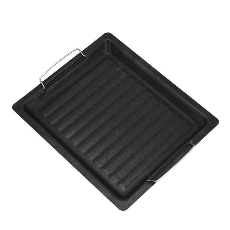 烤盘烤肉盘加厚大号烧烤盘不粘煎盘户外烧烤配件工具搪瓷木炭韩式