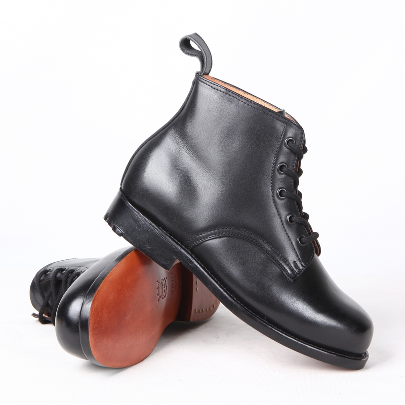 3516复古式皮高腰舰艇皮鞋真皮圆头系带休闲高帮鞋