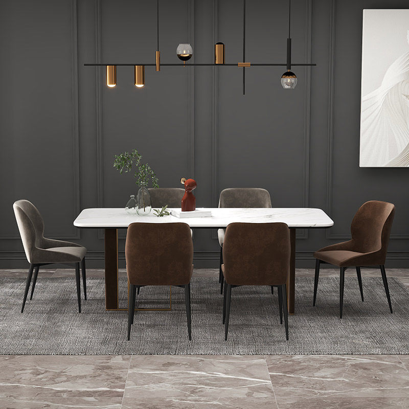 masasanty玛萨圣帝后现代轻奢餐厅大理石餐桌桌椅组合尼普顿餐桌餐椅
