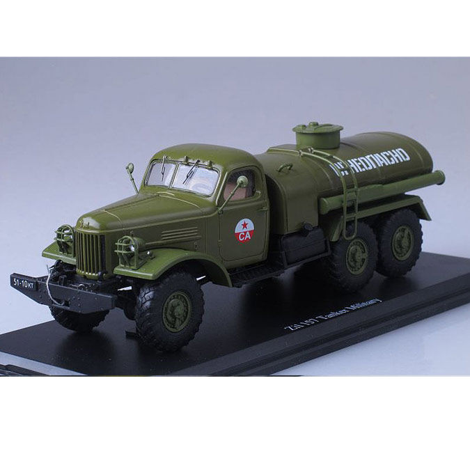 ssmzil1576x6苏联军队ussr油罐车卡其模型车模