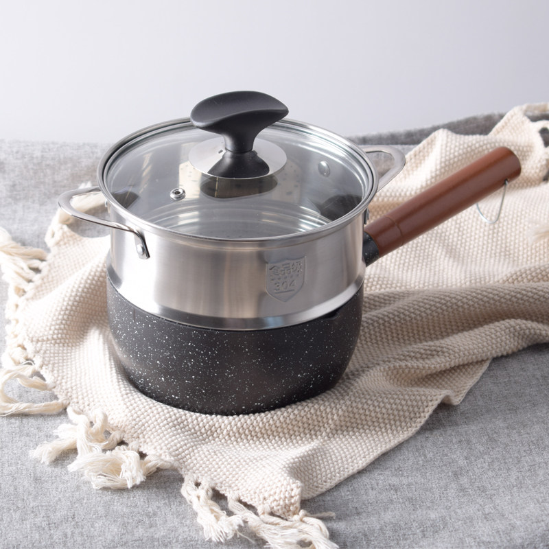 蒸笼凹口蒸锅笼屉家用不锈钢辅食锅蒸16cm18隔水蒸格