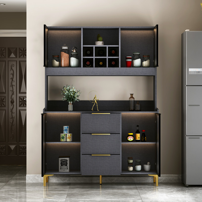餐边柜现代简约轻奢一体靠墙高柜碗柜家用厨房储物餐边柜