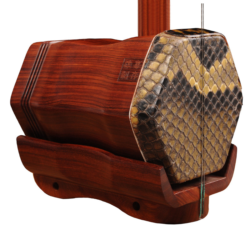 龙韵红木二胡民族乐器厂家直销红檀初学二胡全配件真蟒皮手工二胡