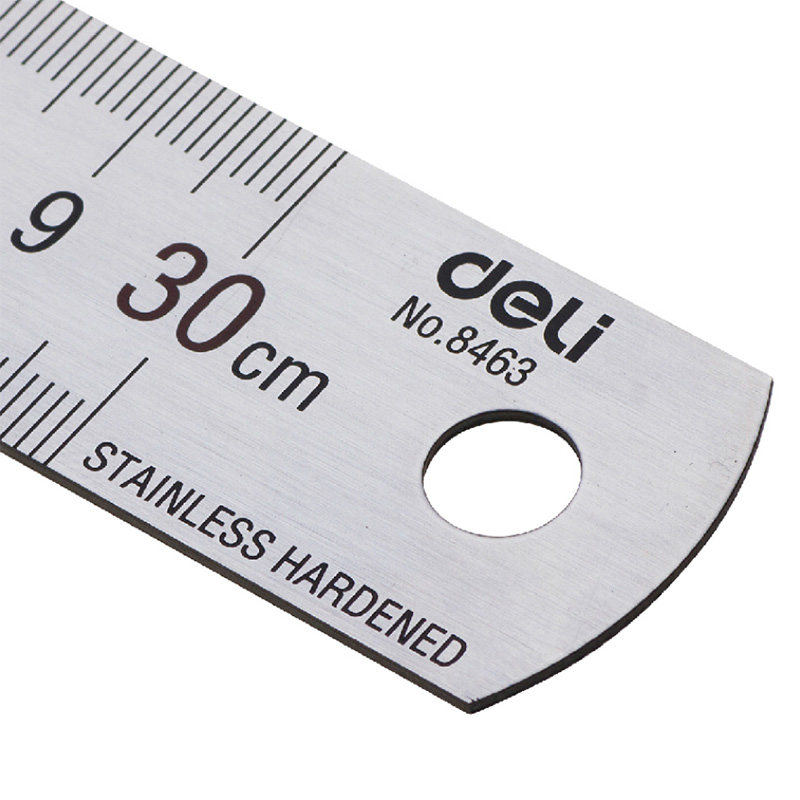 得力学生板尺间小刚套装刚尺高精度多功能测量文具各类尺