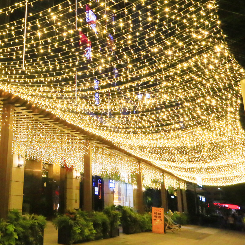 led星星满天星满天闪灯彩灯户外工程防水100米装饰灯