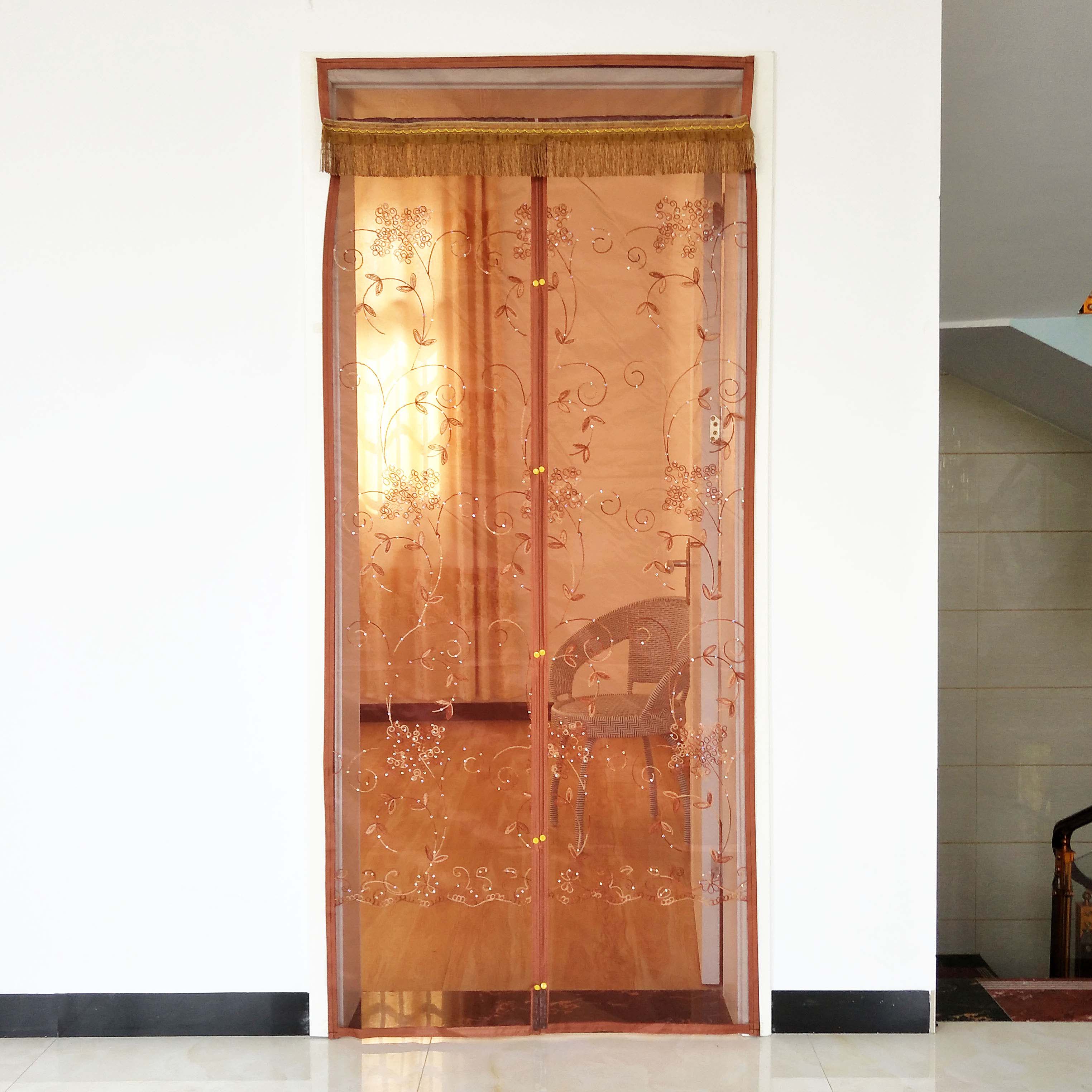 拉杆纱窗虫子防蚊加密软纱门款防磁性卧室家用门帘