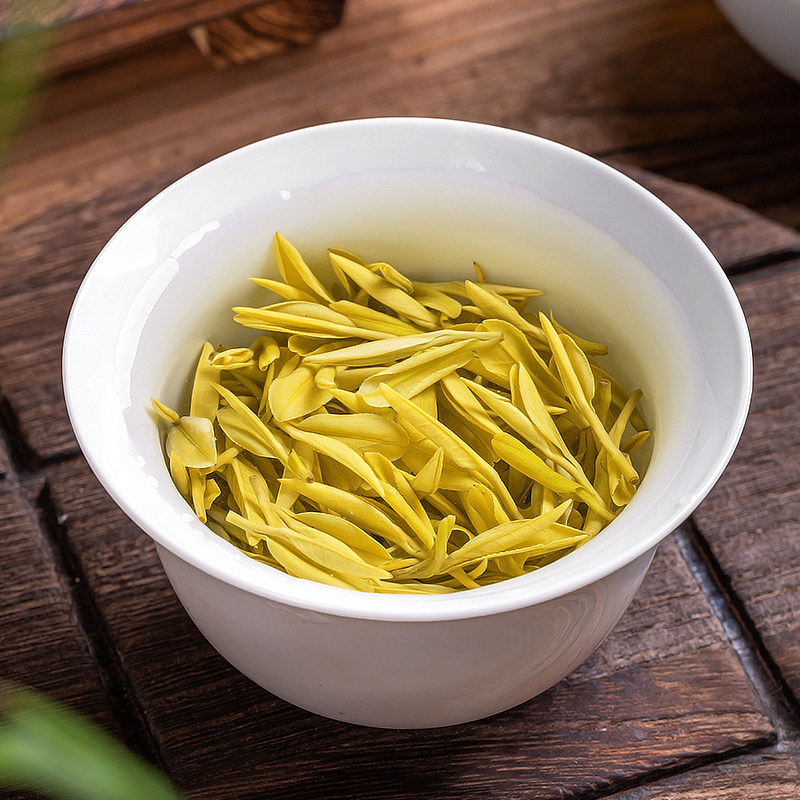 黄金安吉金叶茶黄茶散明前特级白茶盒装茶礼安吉白茶