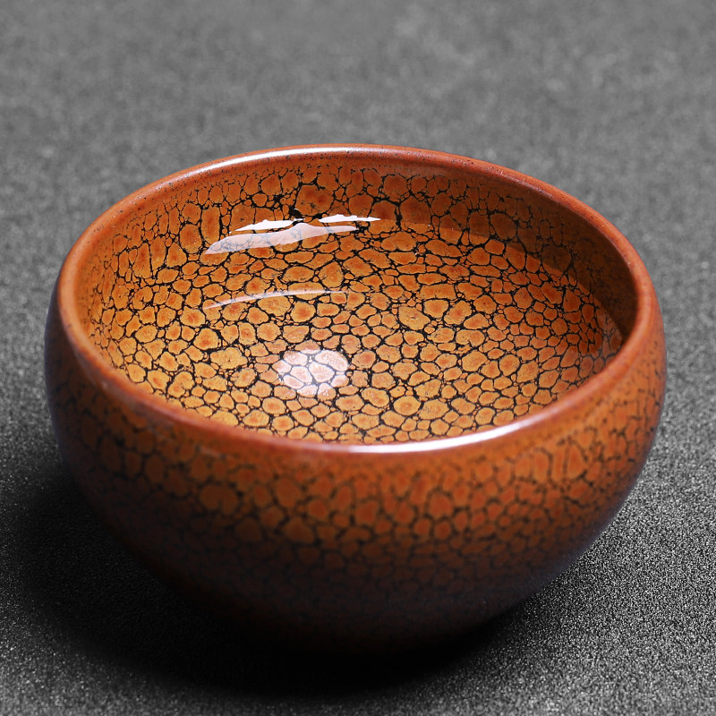 建阳茶盏单杯建窑大主人杯建盏正品福建盏纯手工鹧鸪斑钵型盏杯