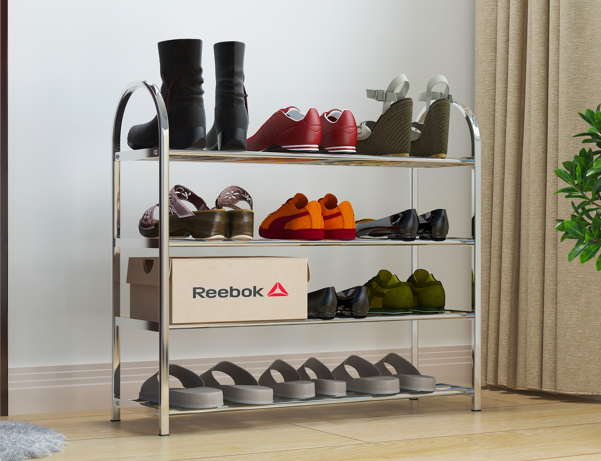 鞋架不锈钢鞋柜多层简易家用宿舍收纳经济型特价鞋架