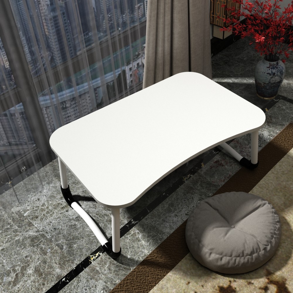 白色床上上用笔记本电脑桌简易小桌桌子学生宿舍电脑桌