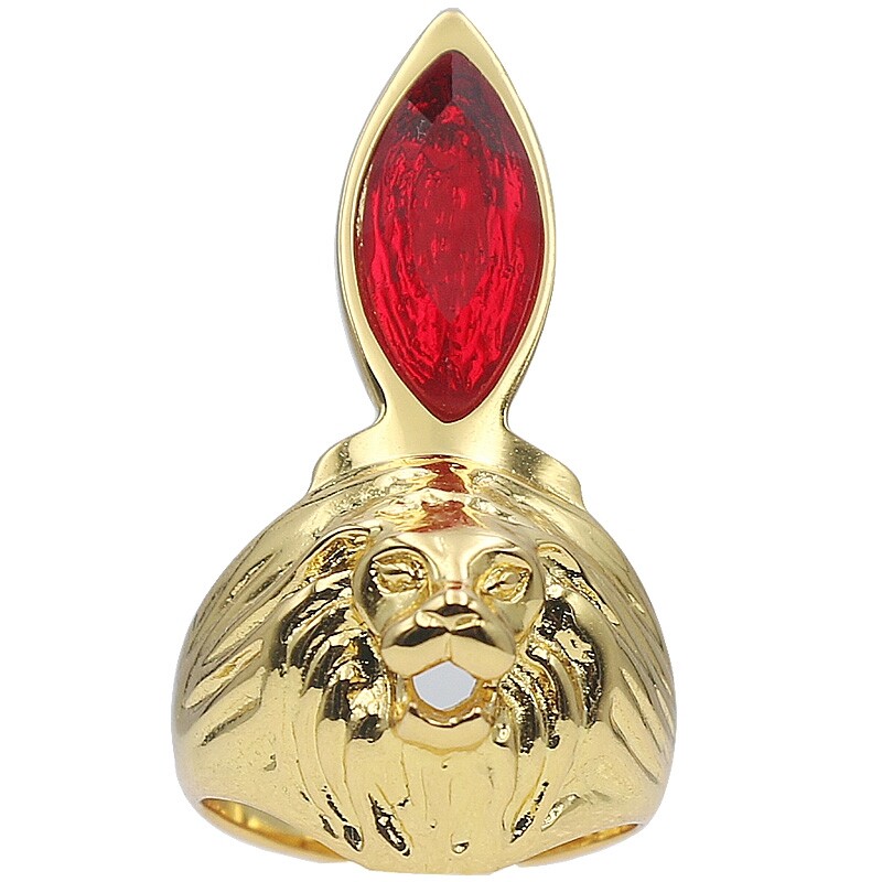 l奥曼艾斯变身器狮子之瞳万代动漫雷欧戒指男士韩版银时尚个性