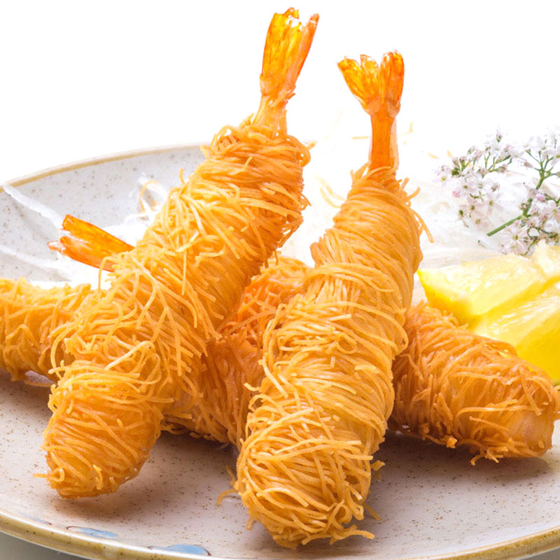 亚洲渔港海鲜陆战队千丝万缕虾250g10只黄金面线虾情侣虾油炸小吃