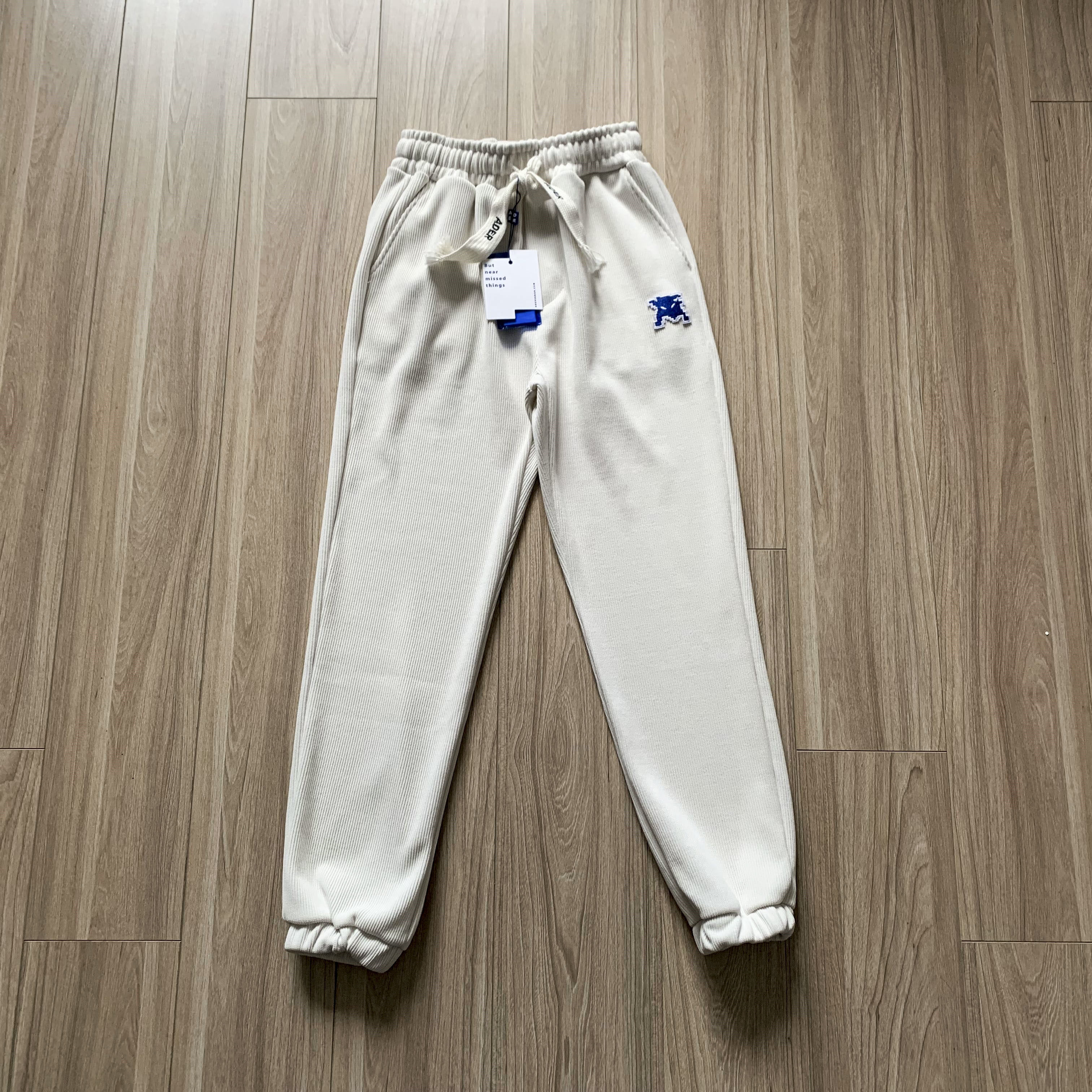 正品adererror秋冬新款小怪兽刺绣条绒休闲卫裤女休闲裤