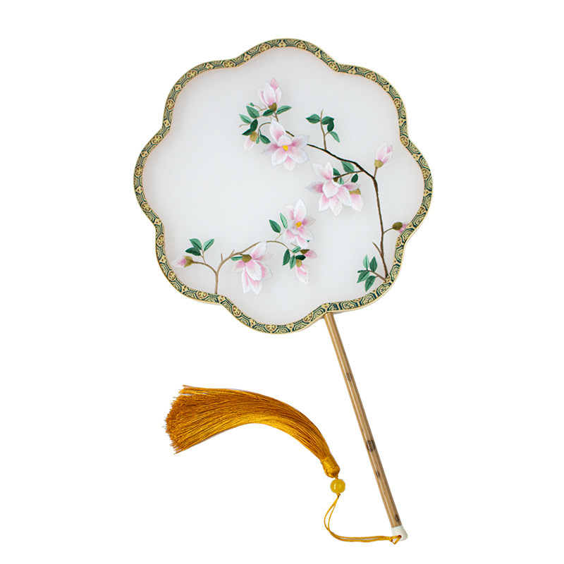 苏州刺绣扇子古风汉服团扇双面绣花古装宫扇扇子
