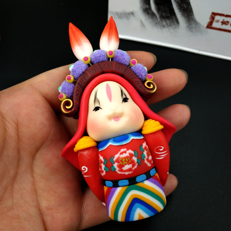 兔爷老北京工艺摆件中国风特色礼品软陶兔儿爷十二生肖出国送老外