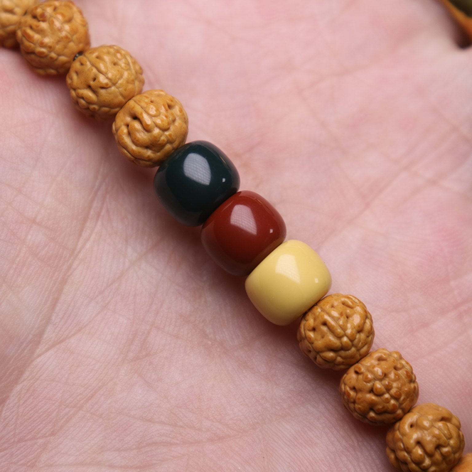 他他商城 配饰 耀天文玩阿拉善玛瑙红绿灯老型圆珠隔珠顶珠腰珠桶珠鼓